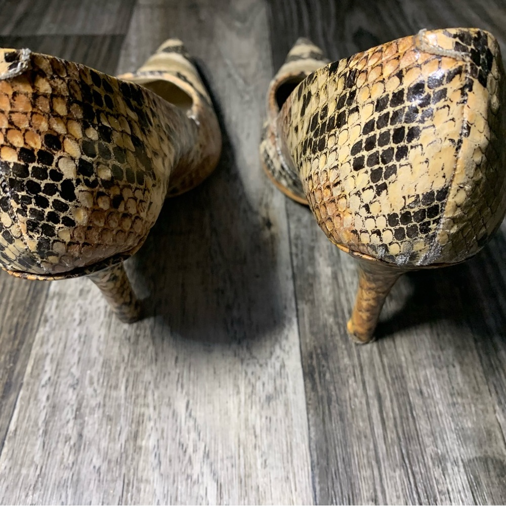 Tan multi python high heels - Picture 5 of 6